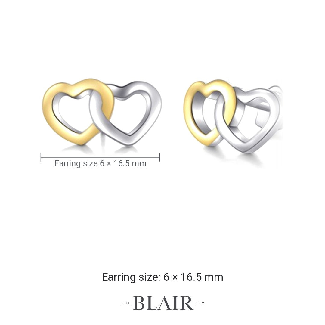 Oshrit Hearts Earrings measurements