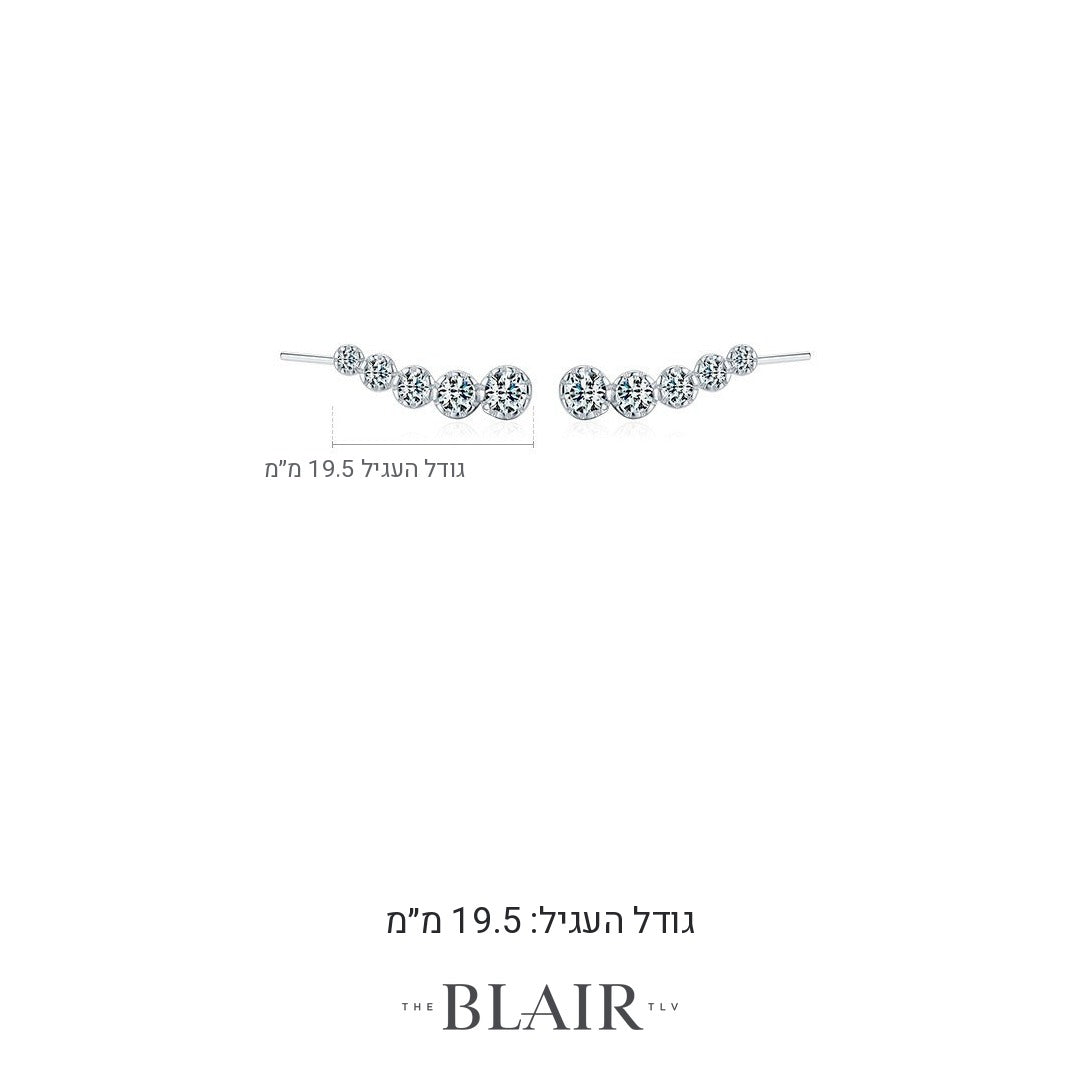 מידות עגילי אלינור