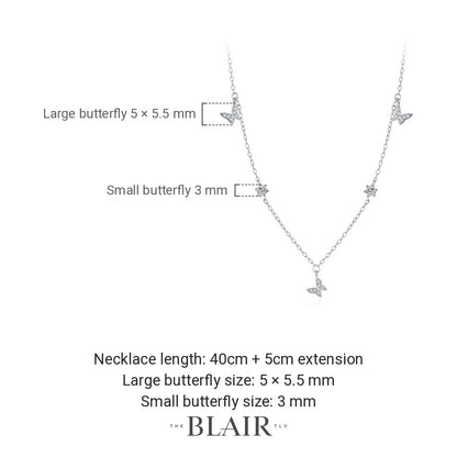 Hadasa Butterfly Necklace measurements