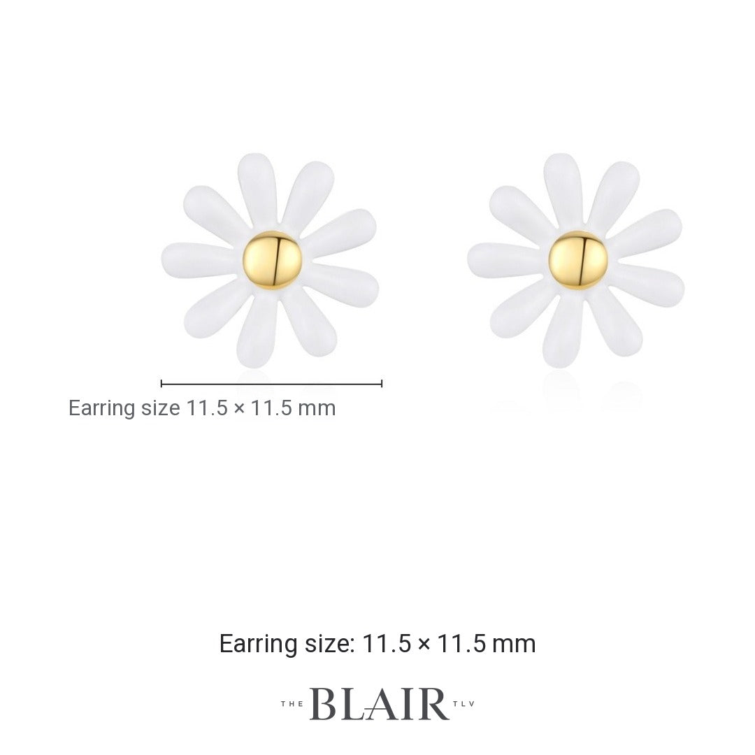 Malka Flower Earrings measurements