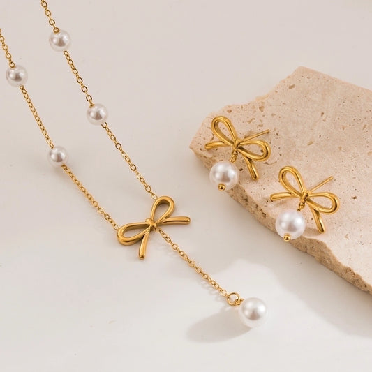 Bow & Pearl Set