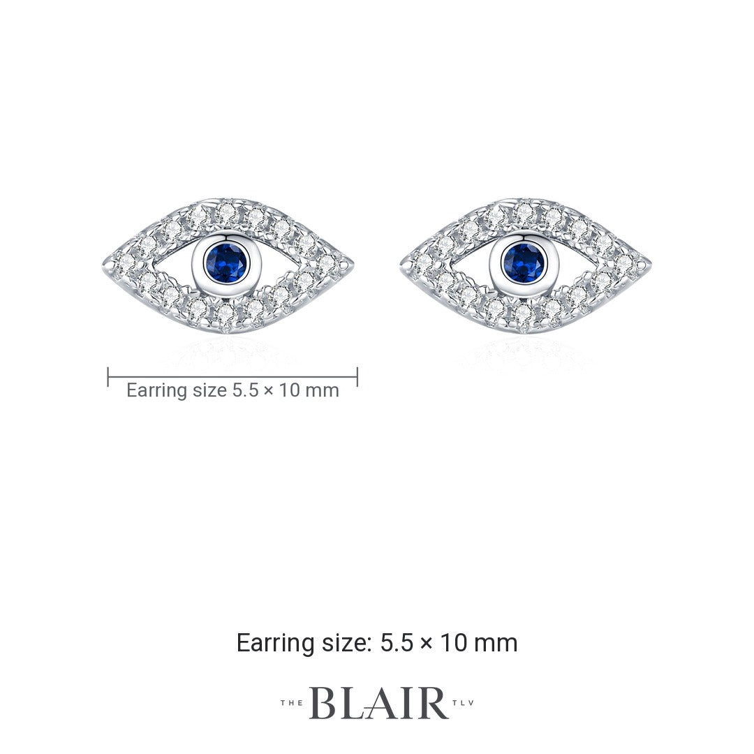 Tchelet Eye Earrings measurements
