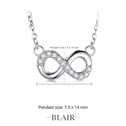 Tzviya Infinity Necklace measurements