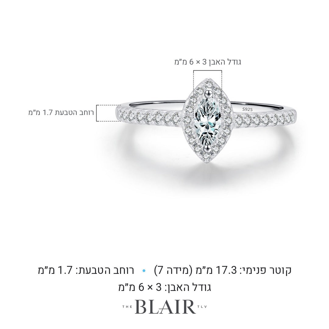 מידות טבעת ורד